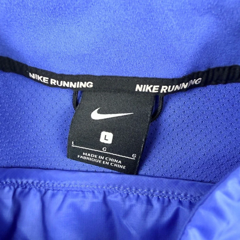 Nike Running Women's L Large Aerolayer‎ Vest Quilted Puffer Full Zip Reflective